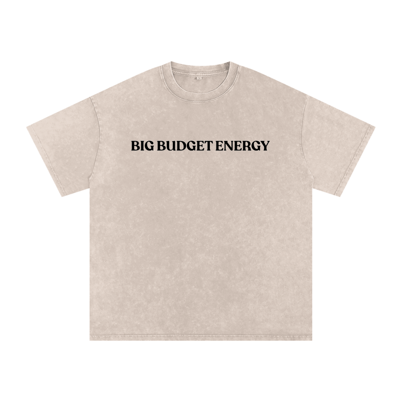 Big Budget Energy | Snow Washed Oversized Cotton T-Shirt