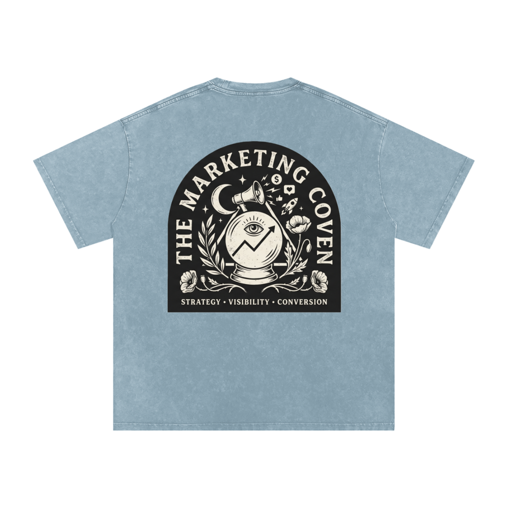 The Marketing Coven | Snow Washed Oversized Cotton T-Shirt