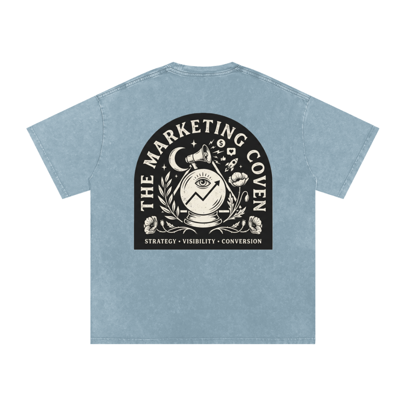 The Marketing Coven | Snow Washed Oversized Cotton T-Shirt