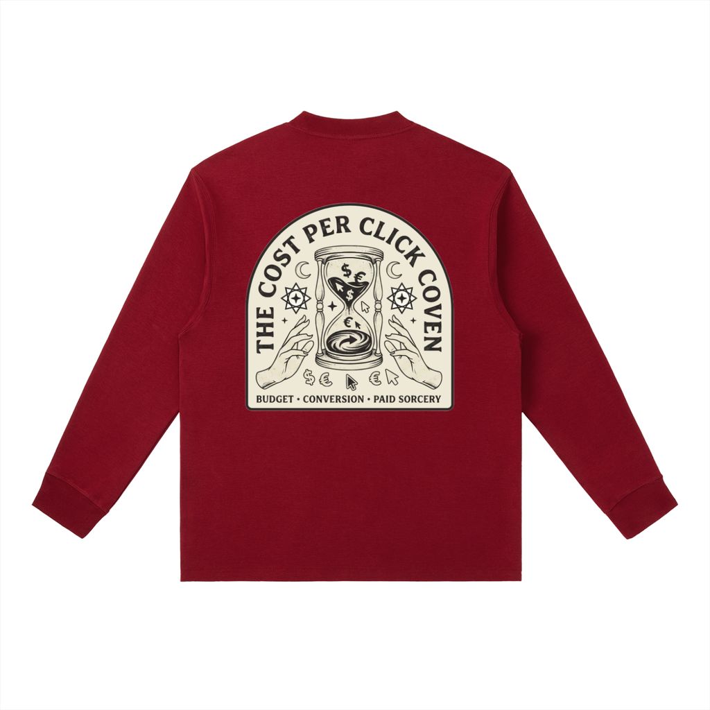 The Cost Per Click Coven | Essential Crewneck Long-Sleeve T-Shirt