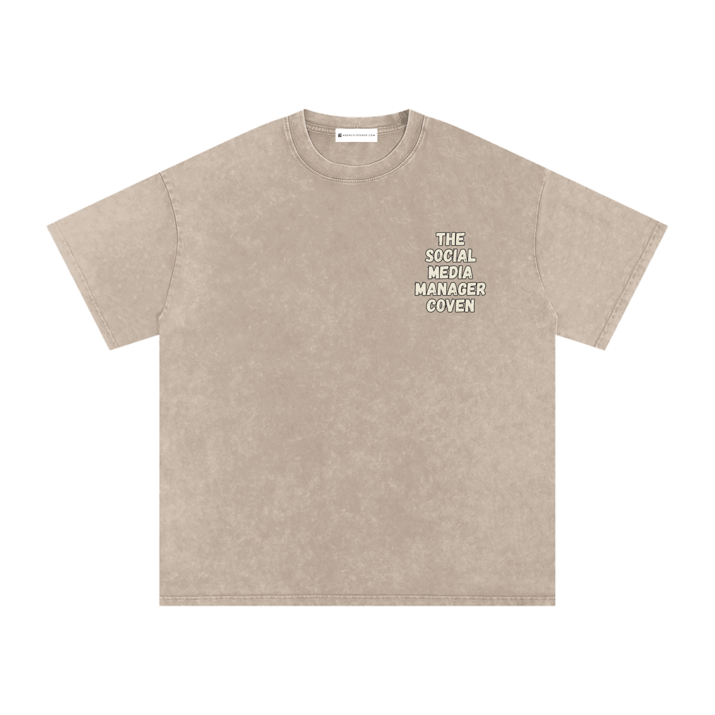The Social Media Marketing Coven | Snow Washed Oversized Cotton T-Shirt