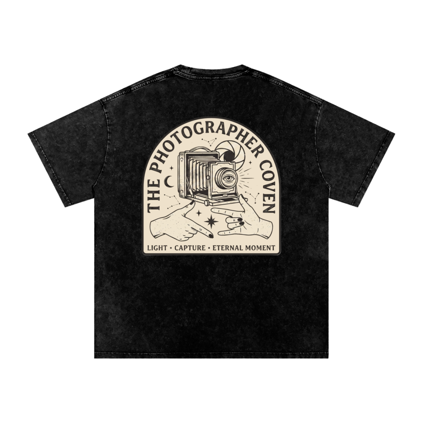 The Photographer Coven | Snow Washed Oversized Cotton T-Shirt