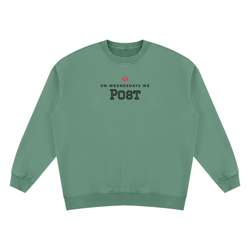 On Wednesdays, We Post | Unisex Vintage Wash Fleece Sweatshirt