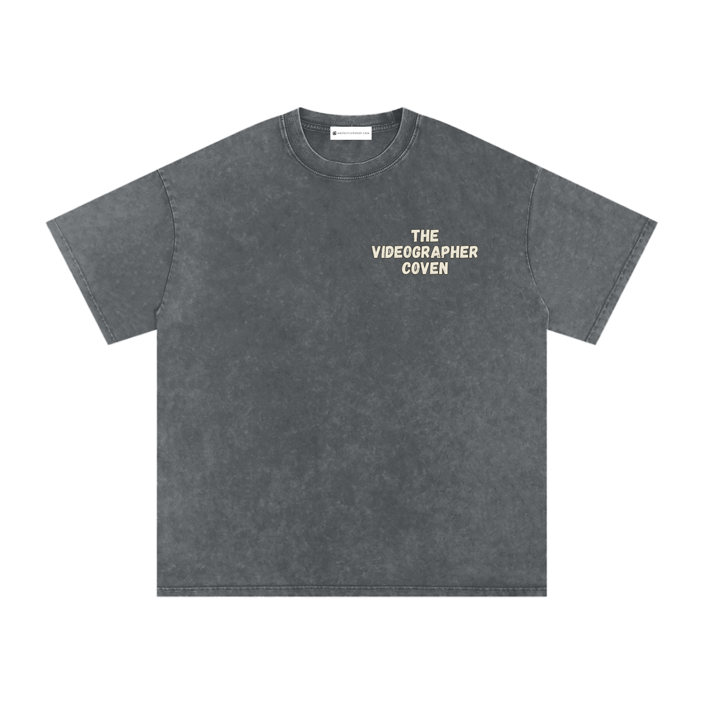 The Videographer Coven | Snow Washed Oversized Cotton T-Shirt