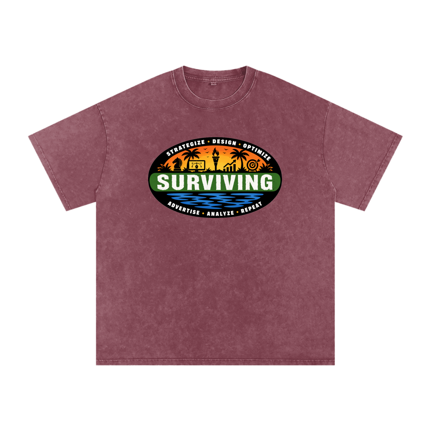 Surviving in Marketing | Snow Washed Oversized Cotton T-Shirt
