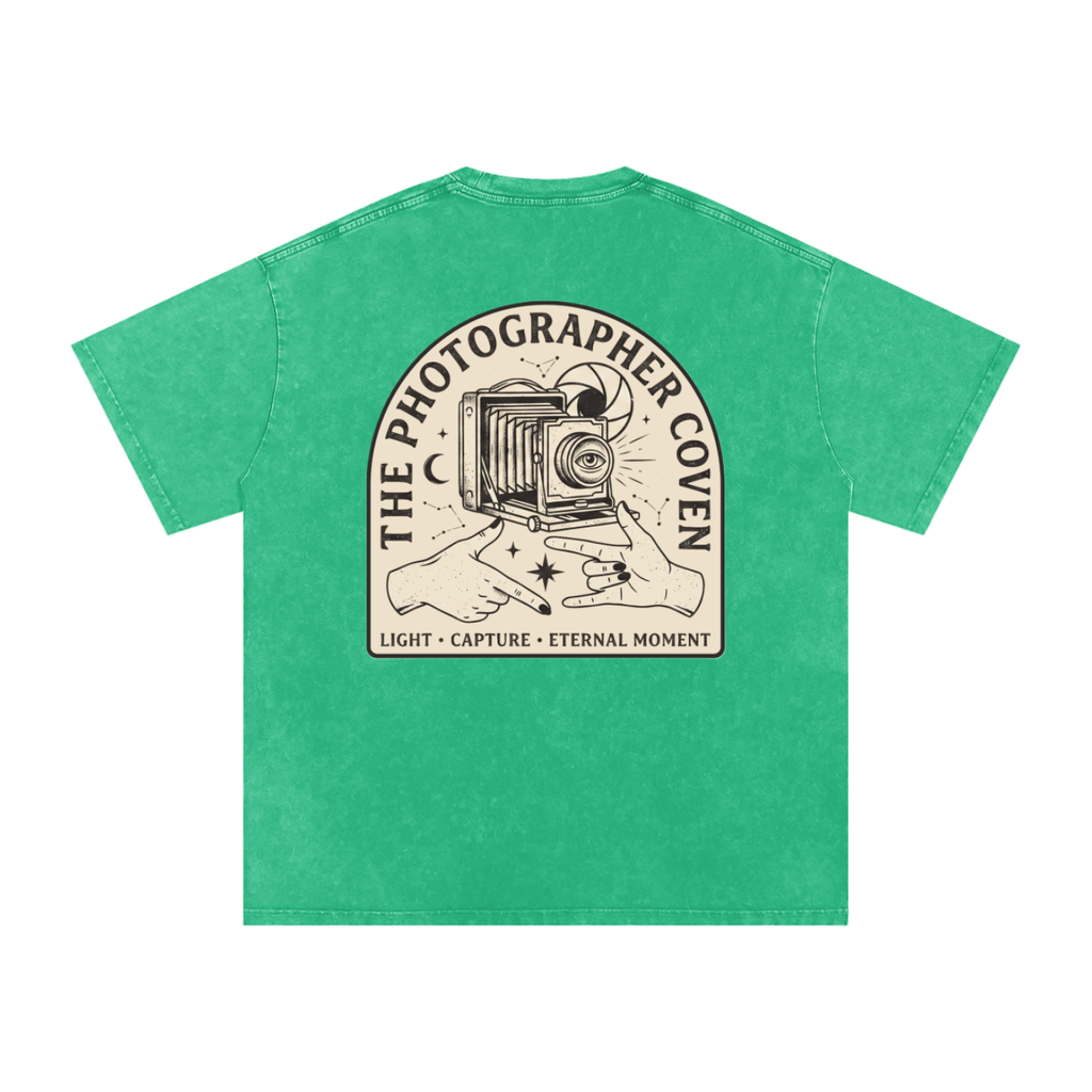 The Photographer Coven | Snow Washed Oversized Cotton T-Shirt