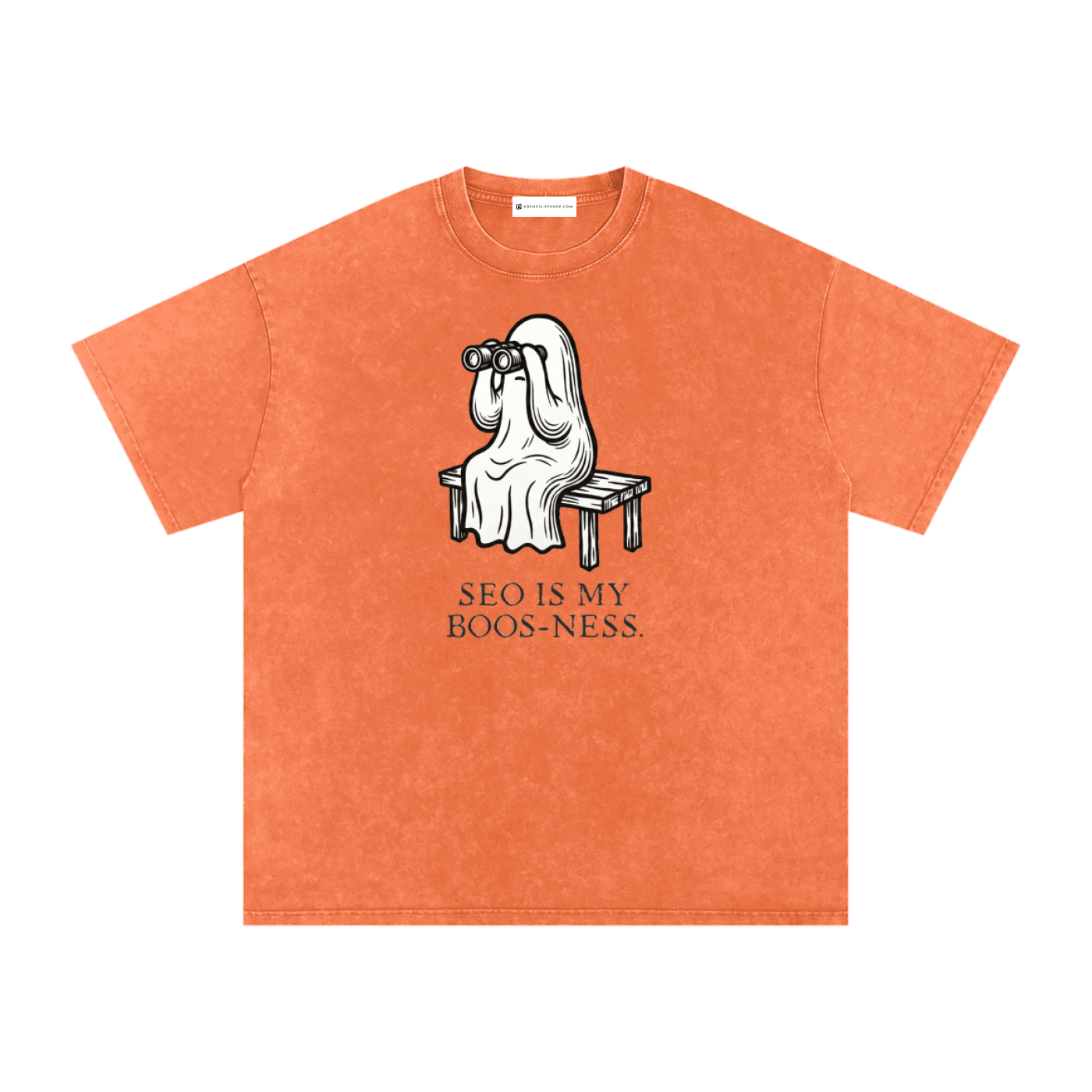 SEO is My Boos-ness | Snow Washed Oversized Cotton T-Shirt