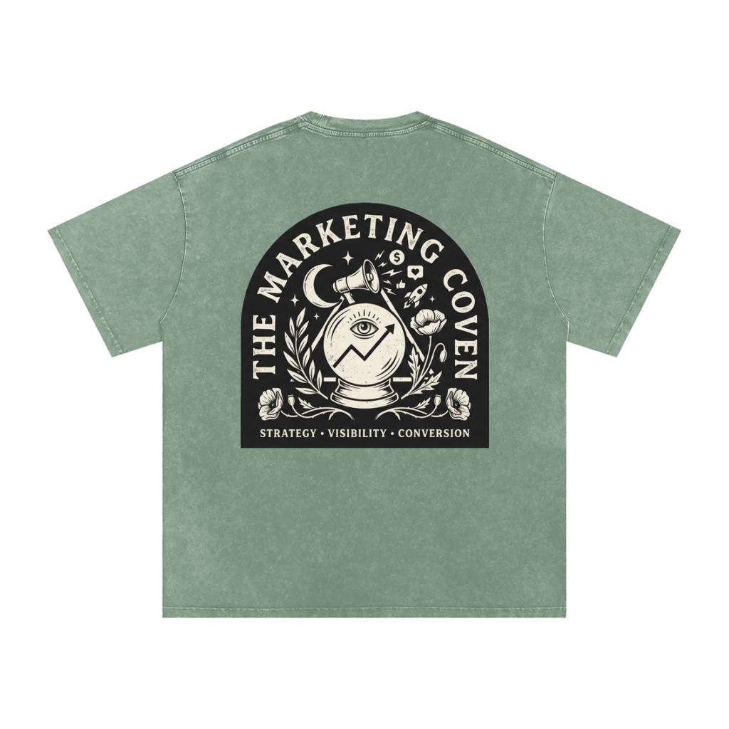 The Marketing Coven | Snow Washed Oversized Cotton T-Shirt