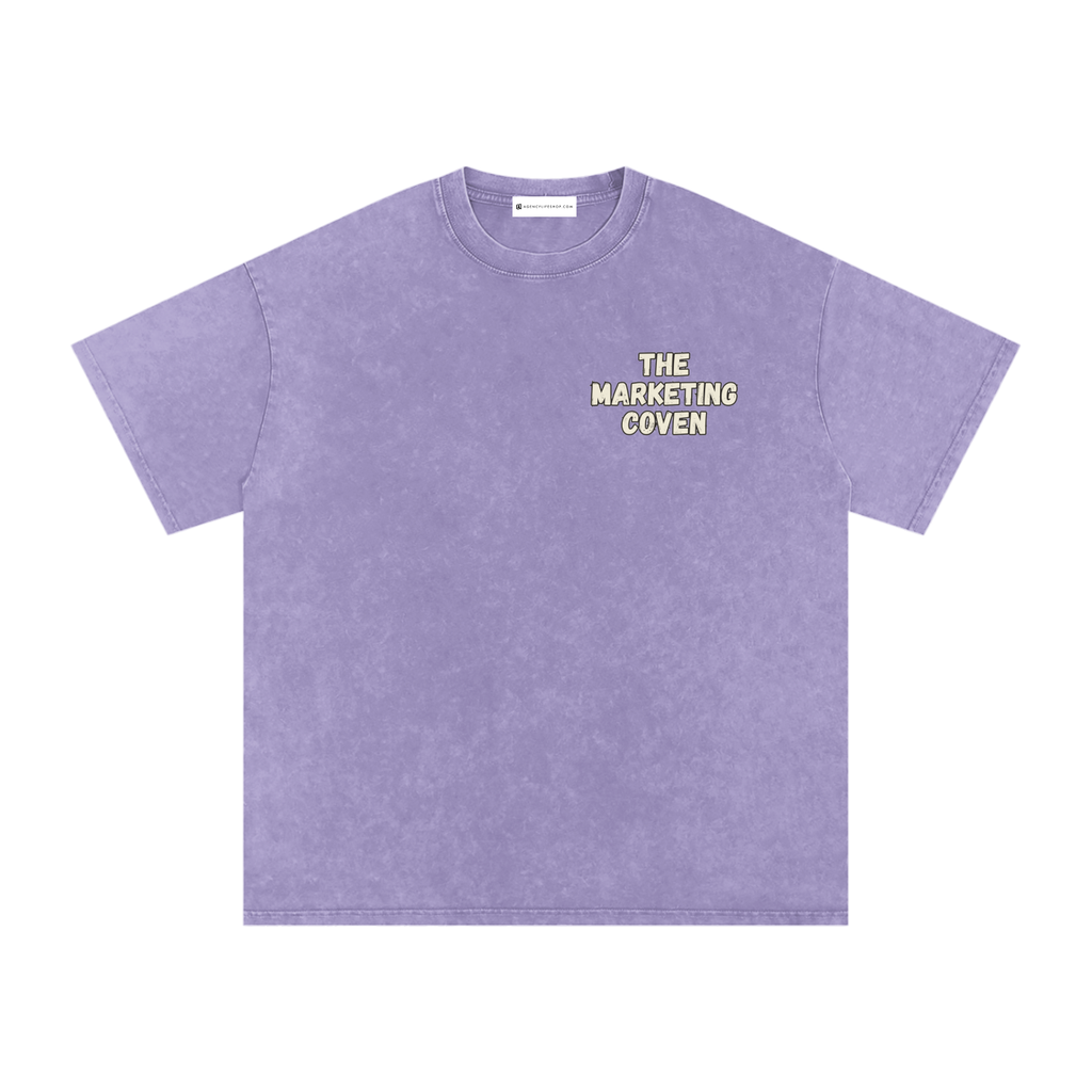 The Marketing Coven | Snow Washed Oversized Cotton T-Shirt