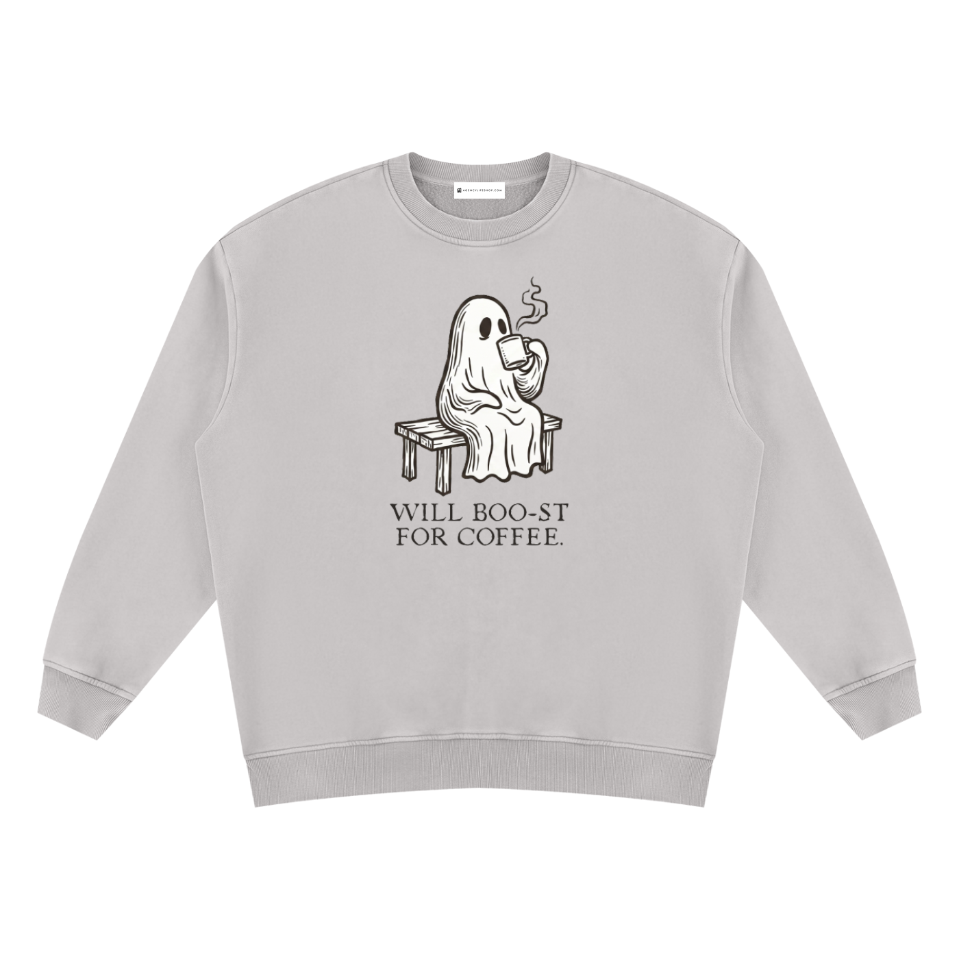 Will Boo-st for Coffee | Unisex Vintage Wash Fleece Sweatshirt