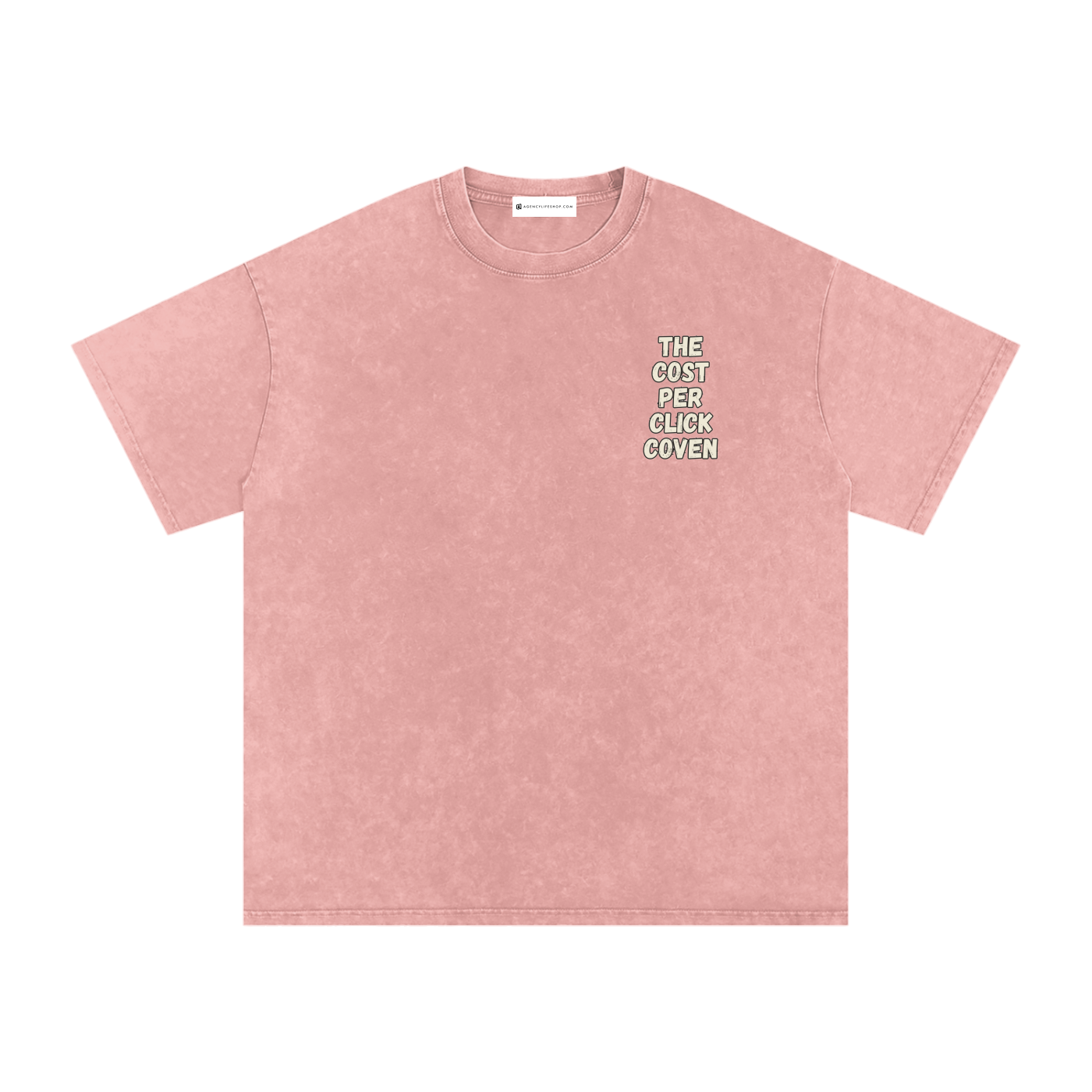 The Cost Per Click Coven | Snow Washed Oversized Cotton T-Shirt