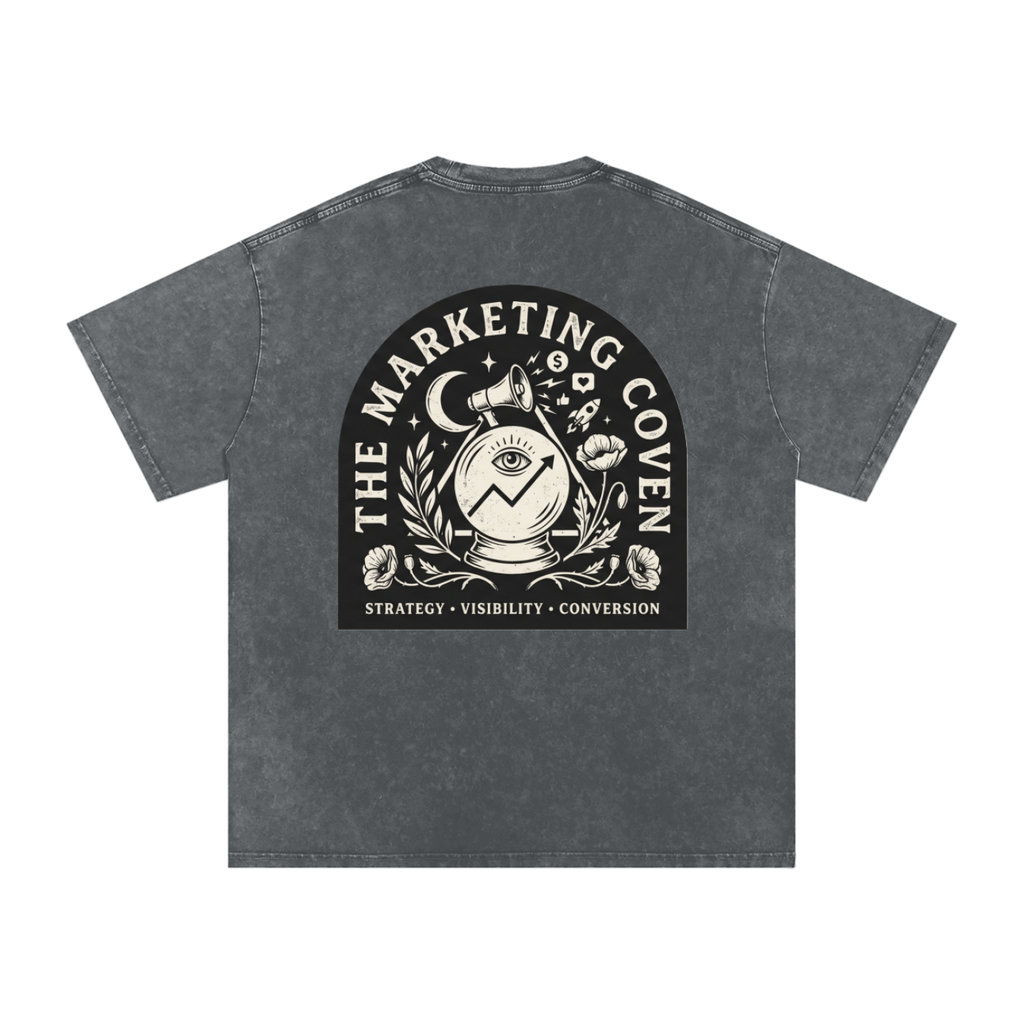 The Marketing Coven | Snow Washed Oversized Cotton T-Shirt