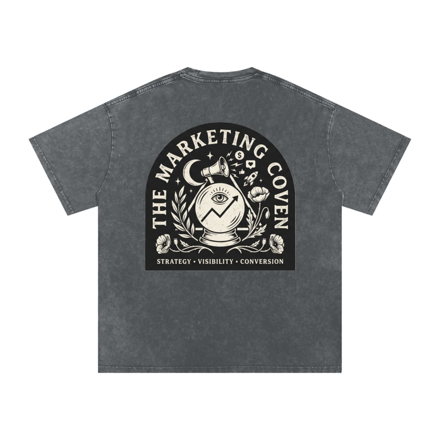 The Marketing Coven | Snow Washed Oversized Cotton T-Shirt