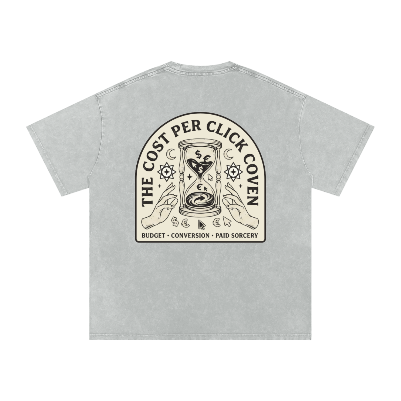 The Cost Per Click Coven | Snow Washed Oversized Cotton T-Shirt