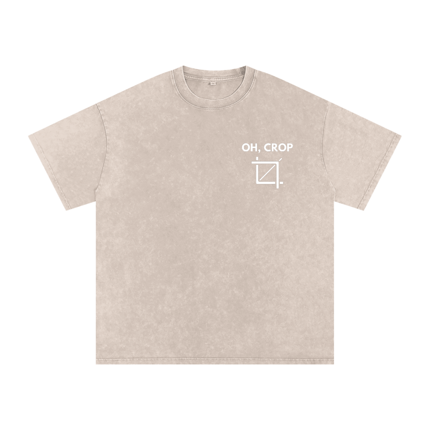 Oh, Crop | Snow Washed Oversized Cotton T-Shirt