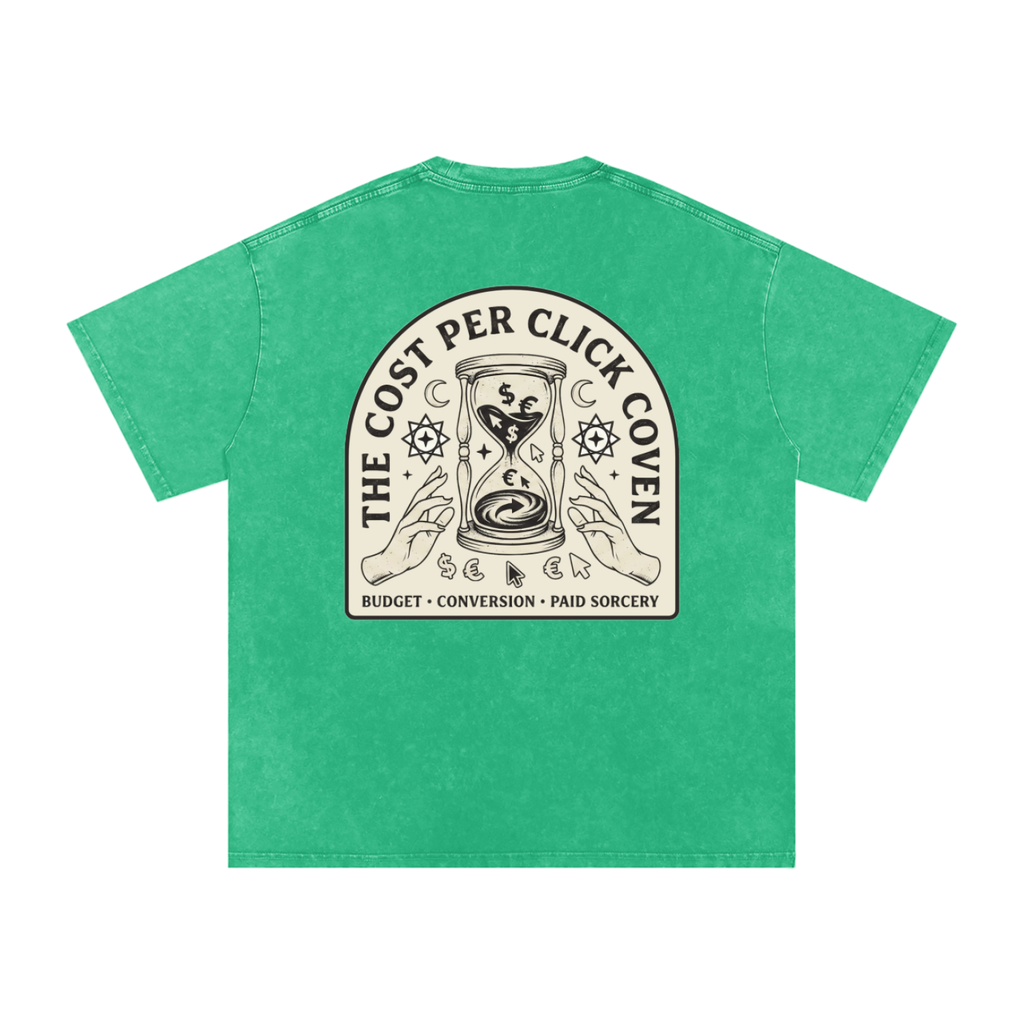 The Cost Per Click Coven | Snow Washed Oversized Cotton T-Shirt
