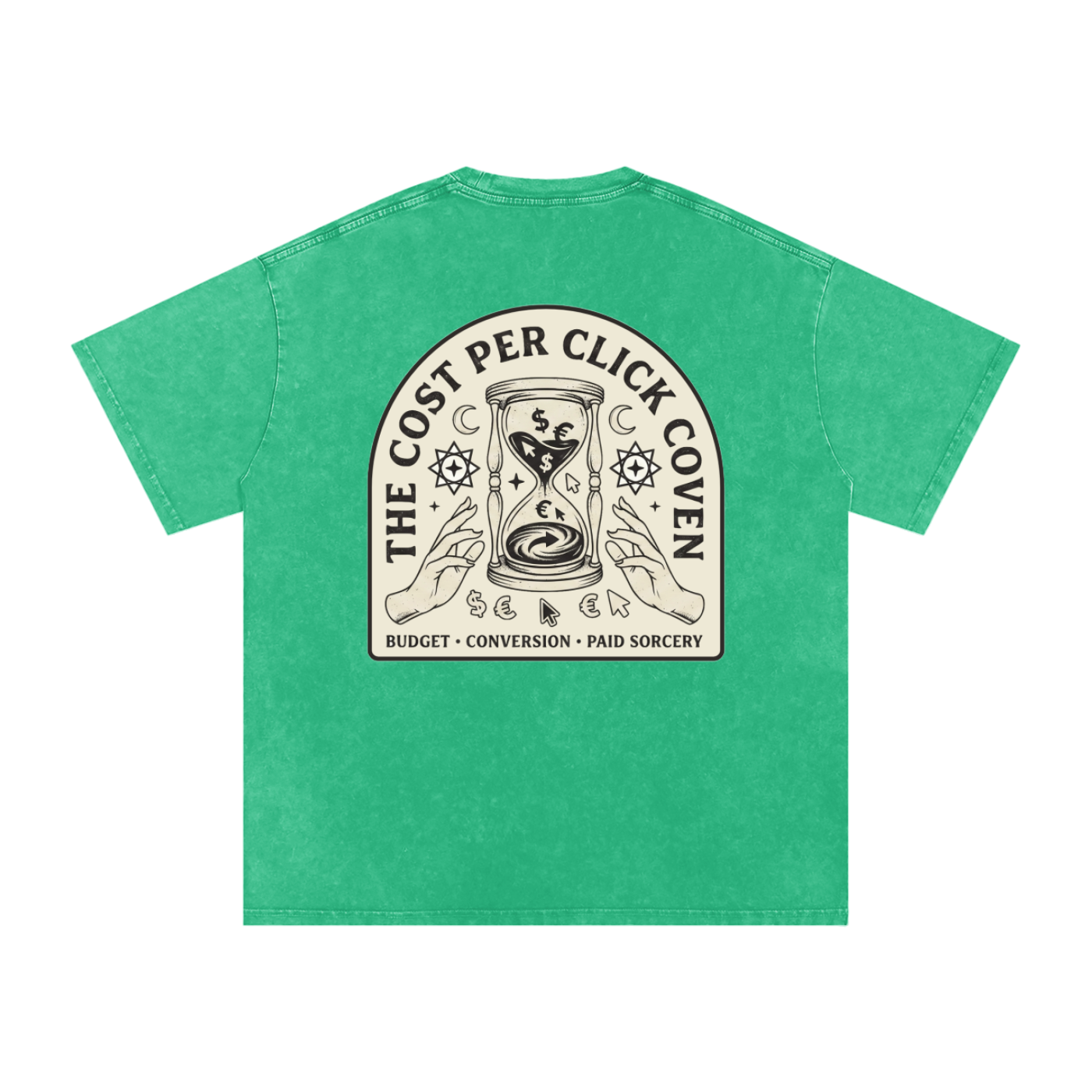 The Cost Per Click Coven | Snow Washed Oversized Cotton T-Shirt
