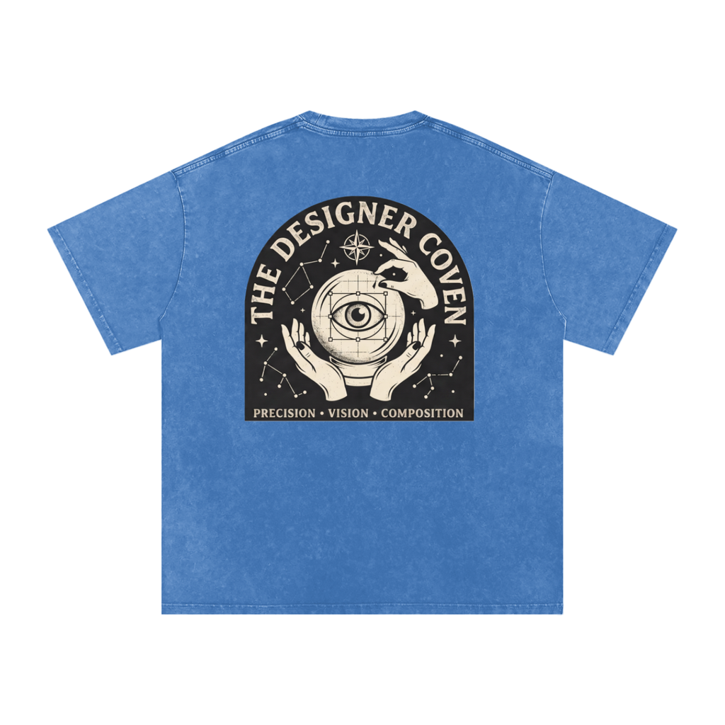 The Designer Coven | Snow Washed Oversized Cotton T-Shirt