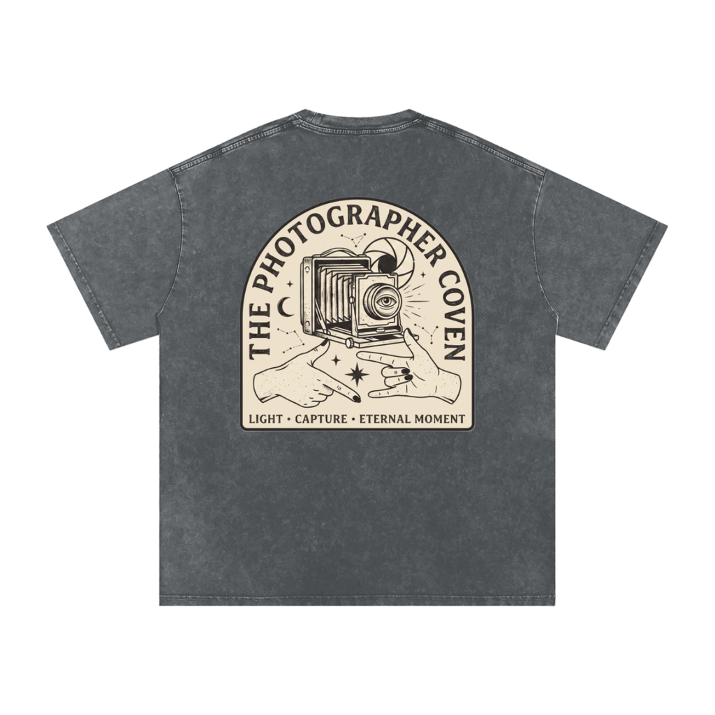 The Photographer Coven | Snow Washed Oversized Cotton T-Shirt