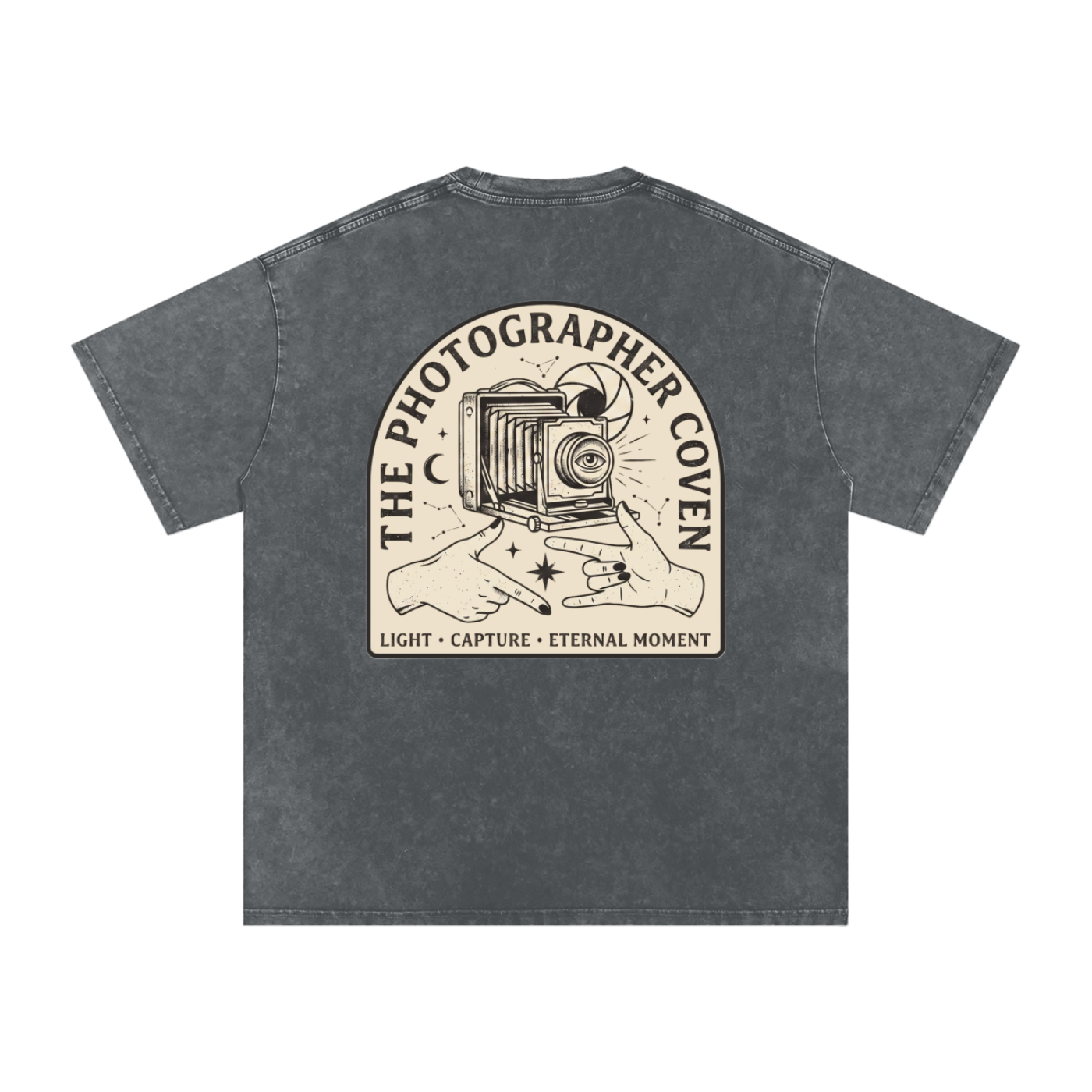 The Photographer Coven | Snow Washed Oversized Cotton T-Shirt