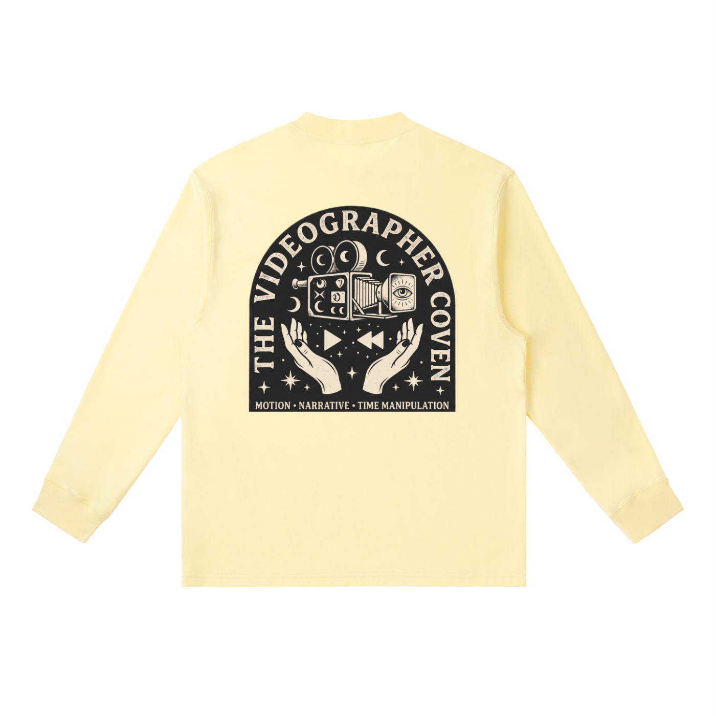 The Videographer Coven | Essential Crewneck Long-Sleeve T-Shirt