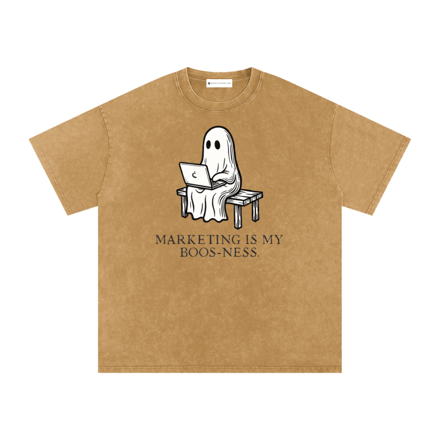 Marketing is My Boos-ness | Snow Washed Oversized Cotton T-Shirt