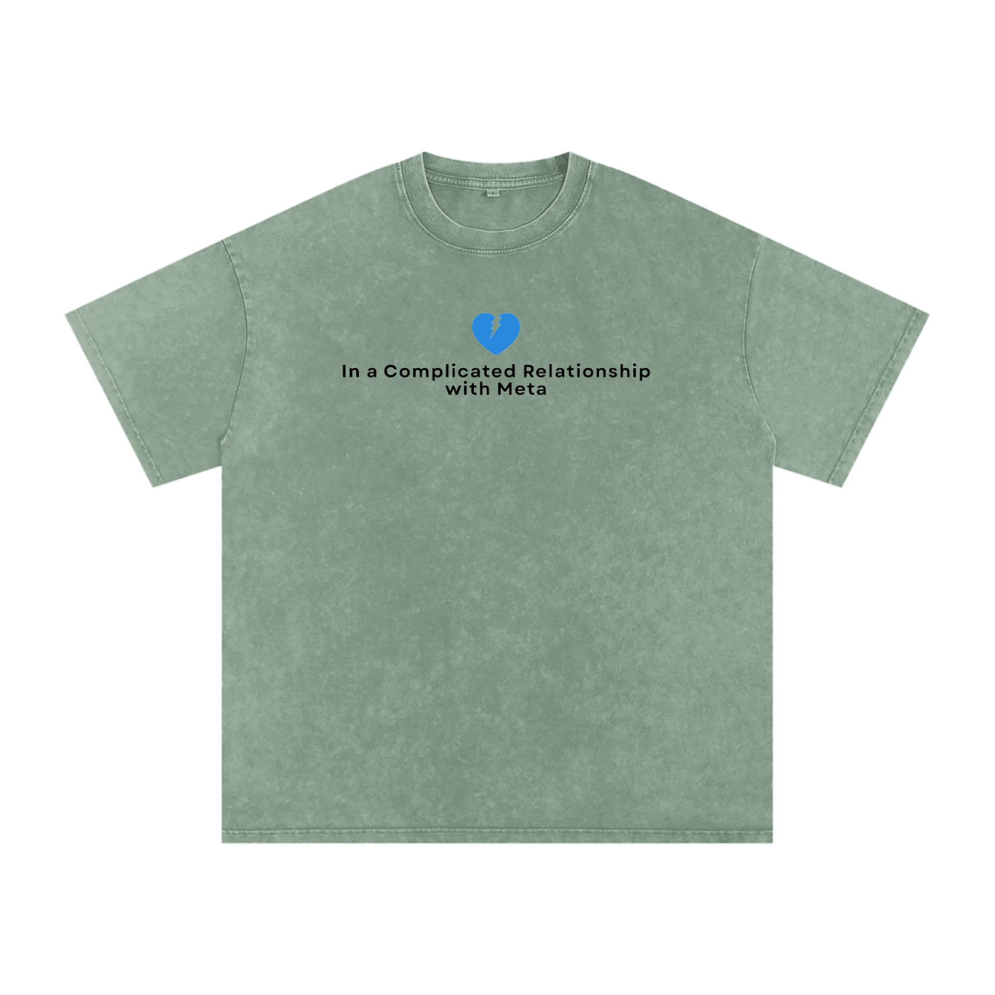 Complicated Relationship | Snow Washed Oversized Cotton T-Shirt