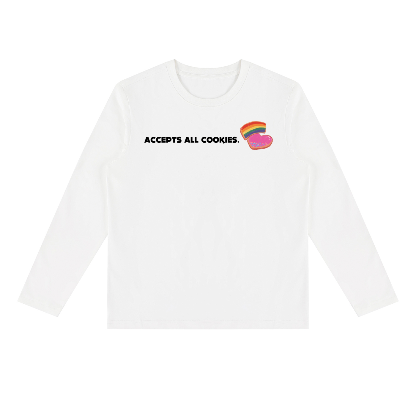 Accepts All Cookies | Unisex Heavyweight Long Sleeve T-Shirt