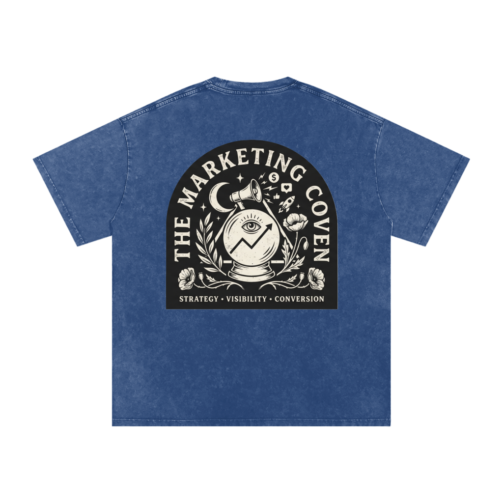 The Marketing Coven | Snow Washed Oversized Cotton T-Shirt