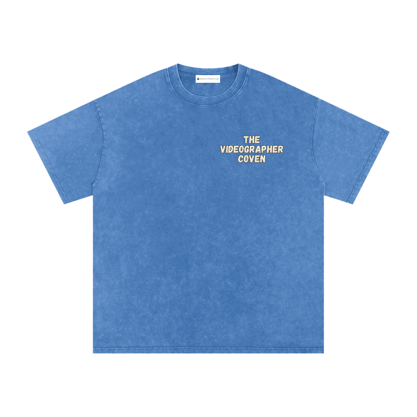 The Videographer Coven | Snow Washed Oversized Cotton T-Shirt