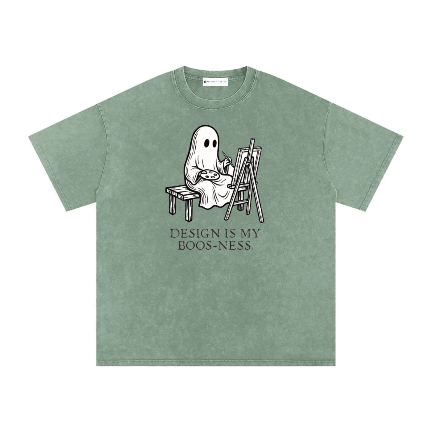 Design is My Boos-ness | Snow Washed Oversized Cotton T-Shirt