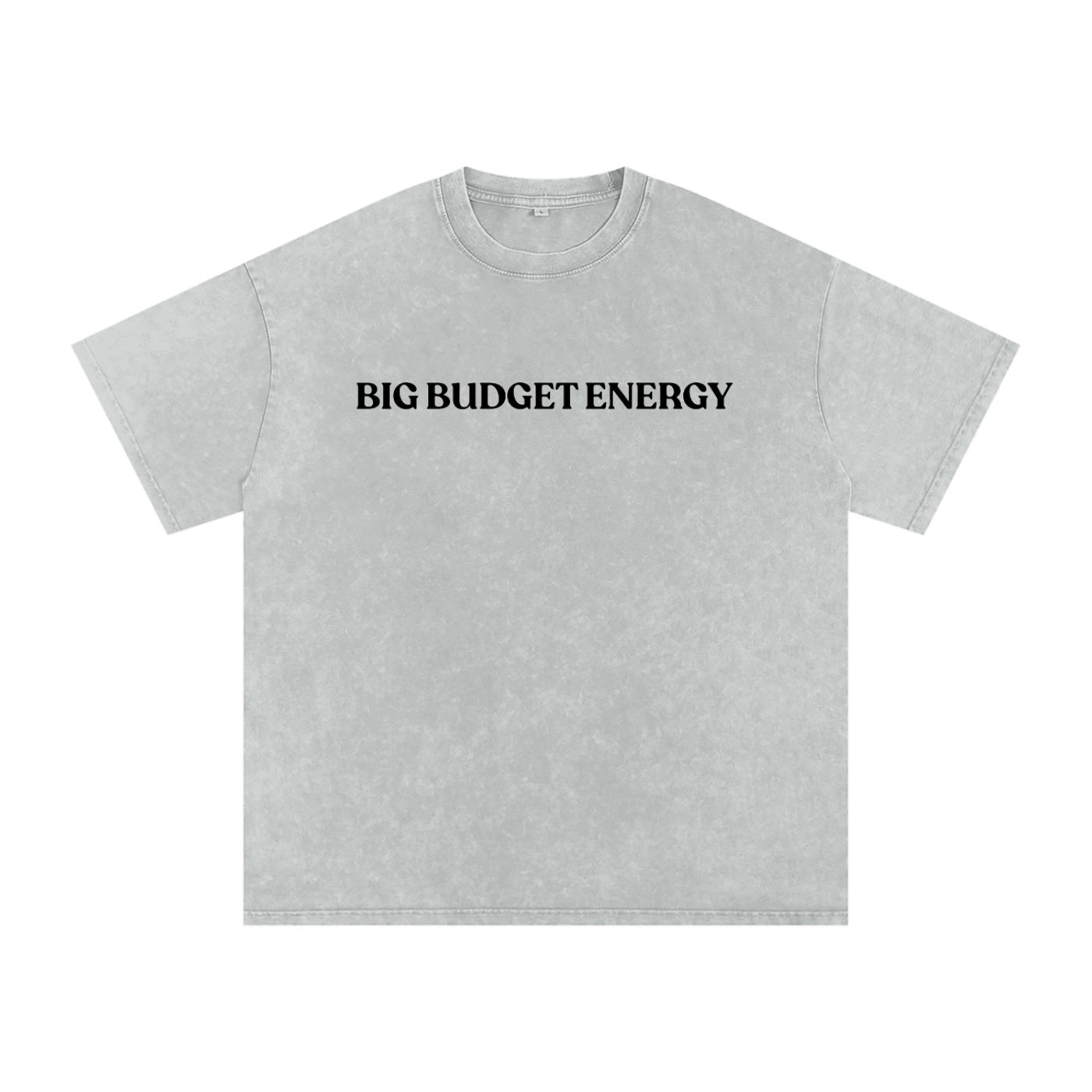 Big Budget Energy | Snow Washed Oversized Cotton T-Shirt