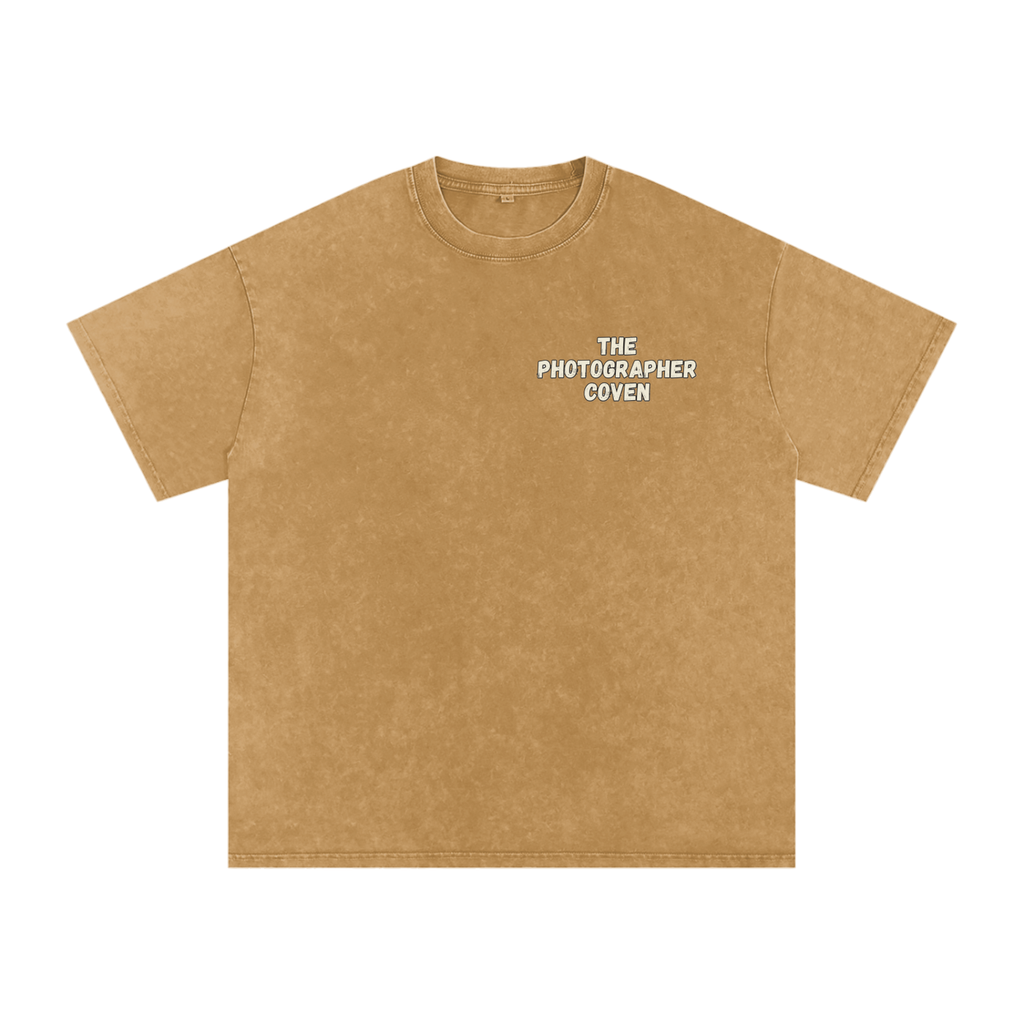 The Photographer Coven | Snow Washed Oversized Cotton T-Shirt