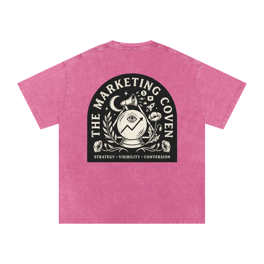 The Marketing Coven | Snow Washed Oversized Cotton T-Shirt