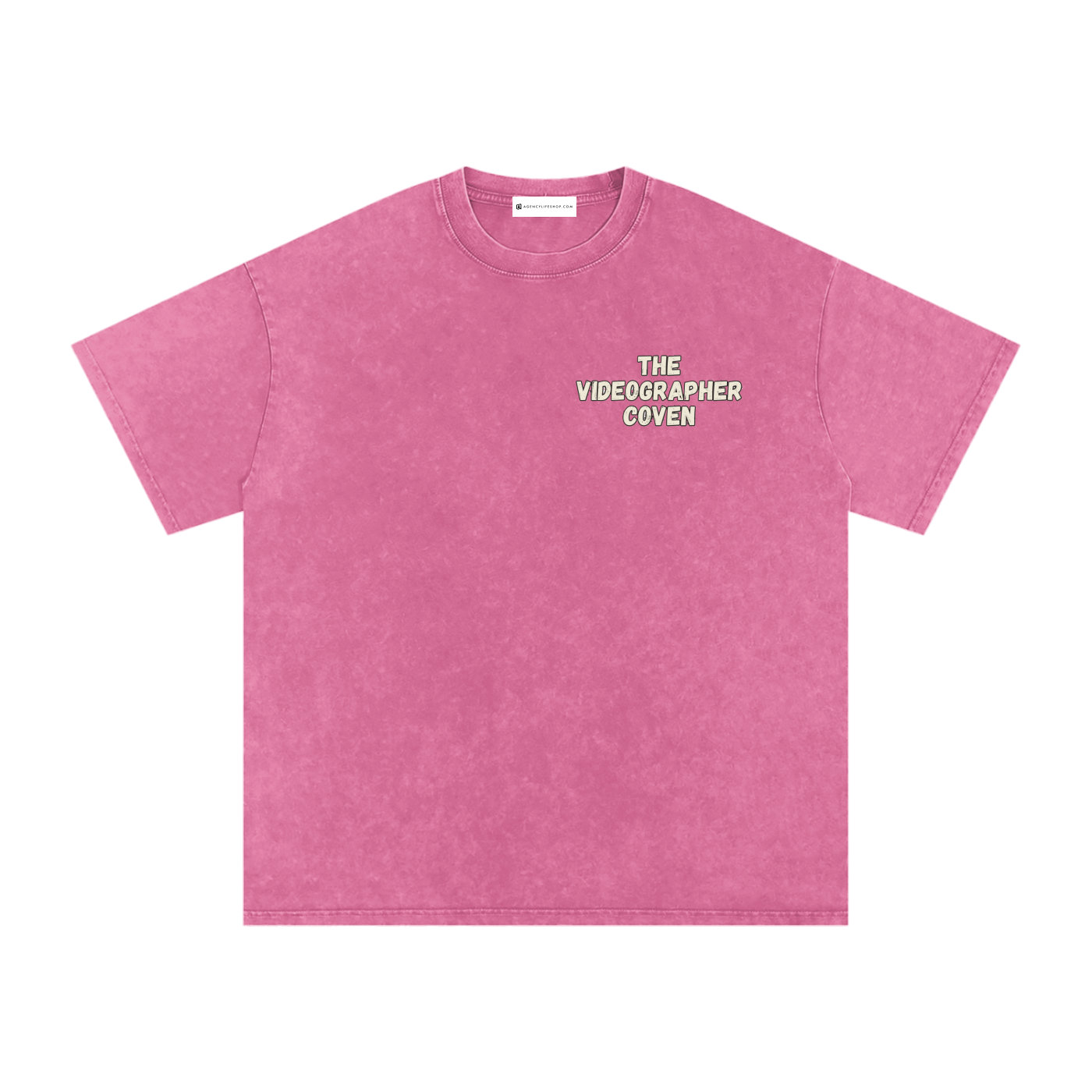 The Videographer Coven | Snow Washed Oversized Cotton T-Shirt