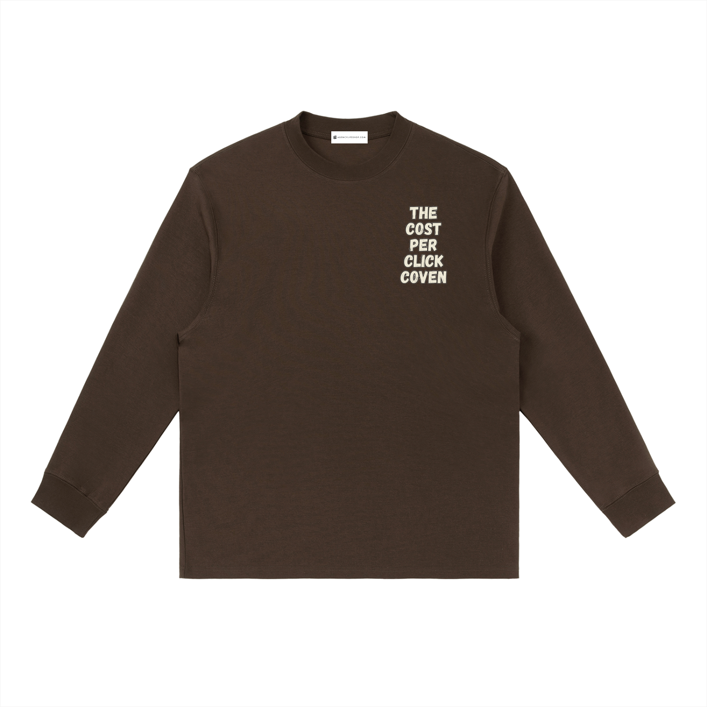 The Cost Per Click Coven | Essential Crewneck Long-Sleeve T-Shirt