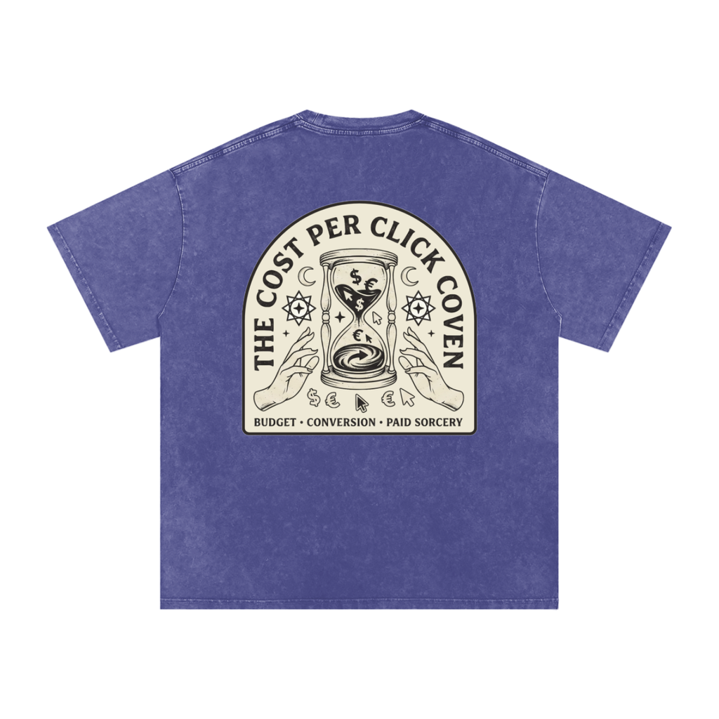 The Cost Per Click Coven | Snow Washed Oversized Cotton T-Shirt