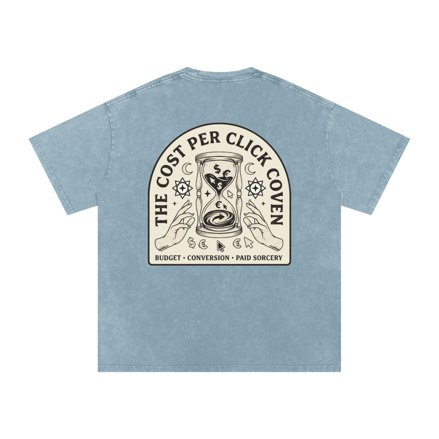 The Cost Per Click Coven | Snow Washed Oversized Cotton T-Shirt