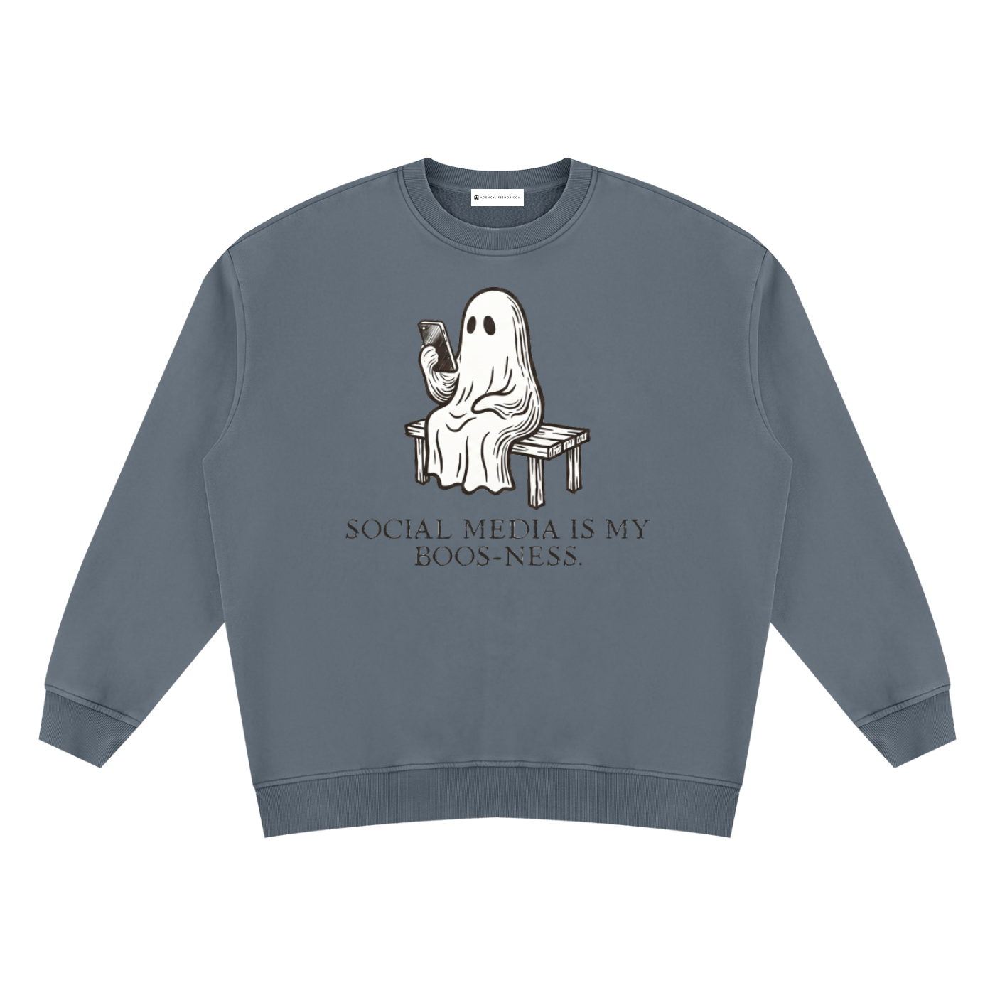 Social Media is My Boos-ness | Unisex Vintage Wash Fleece Sweatshirt