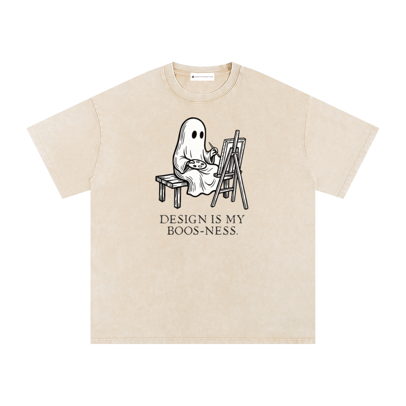 Design is My Boos-ness | Snow Washed Oversized Cotton T-Shirt
