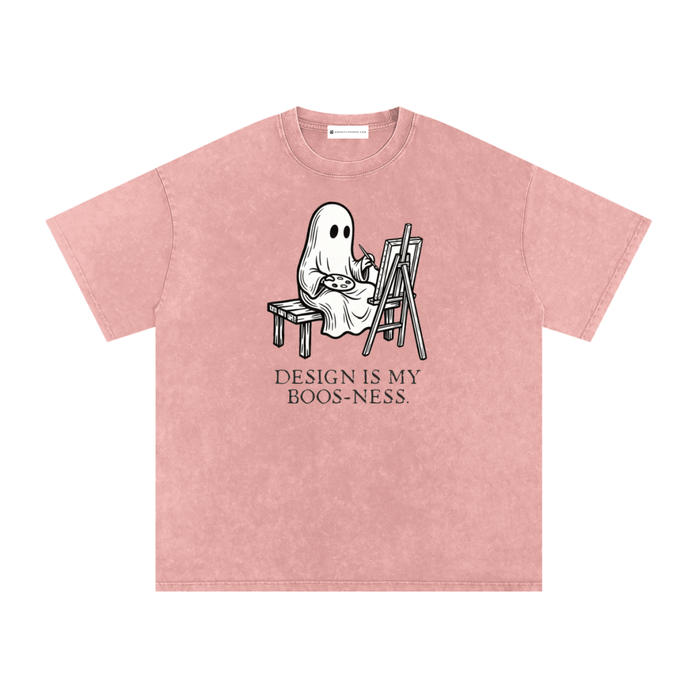 Design is My Boos-ness | Snow Washed Oversized Cotton T-Shirt