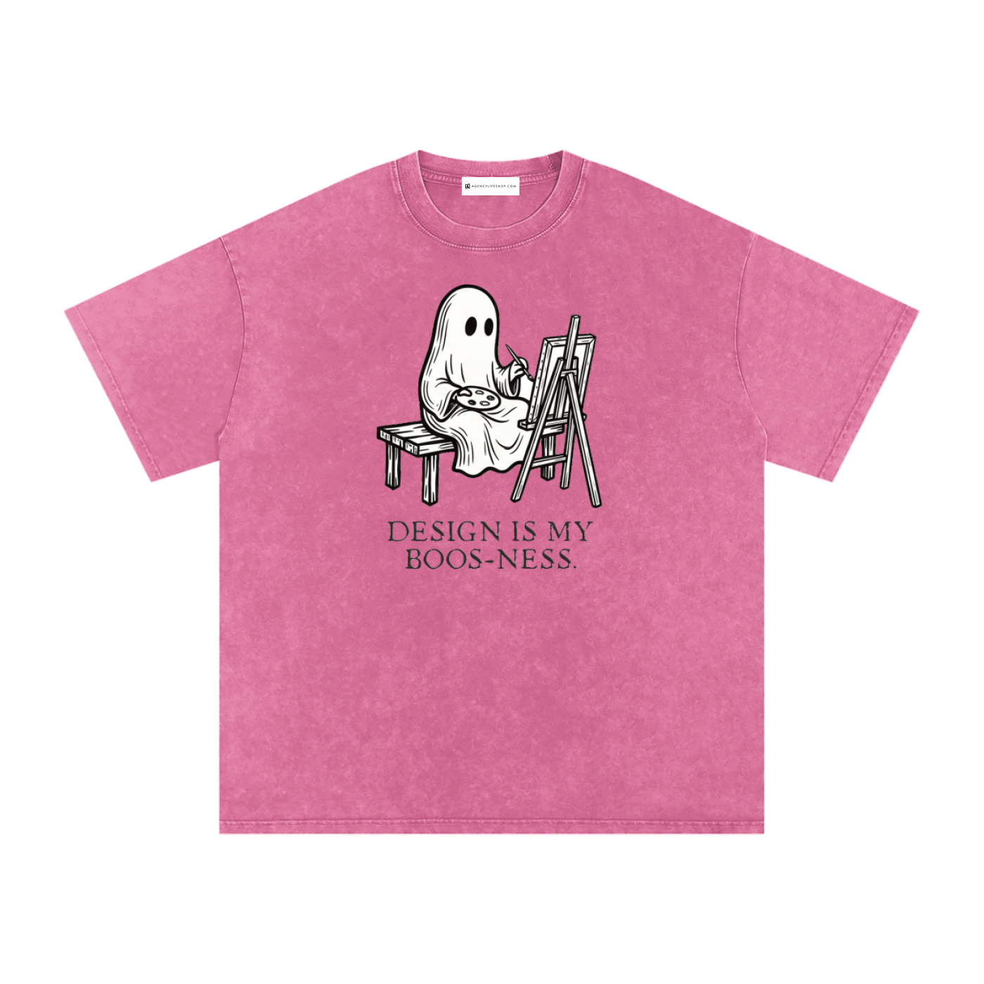 Design is My Boos-ness | Snow Washed Oversized Cotton T-Shirt