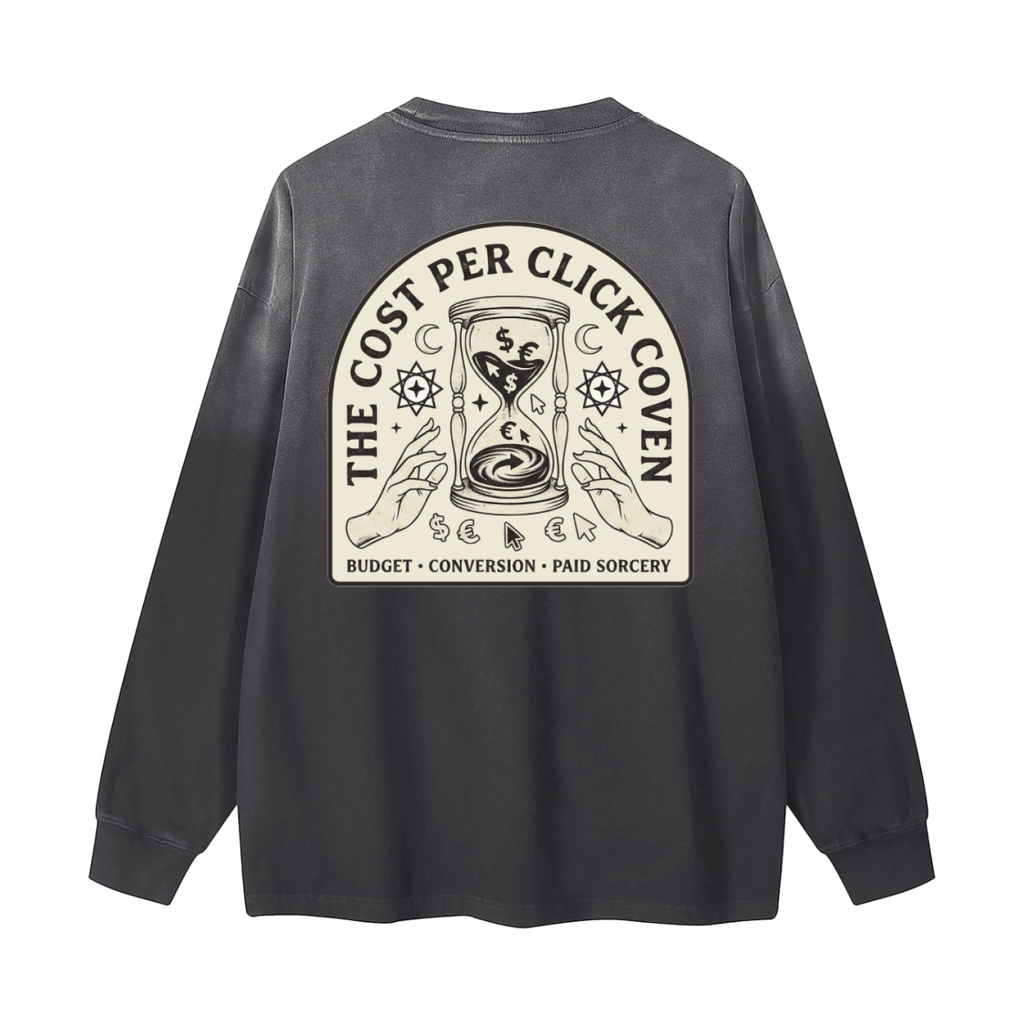 The Cost Per Click Coven | Gradient Washed Long Sleeve T-Shirt