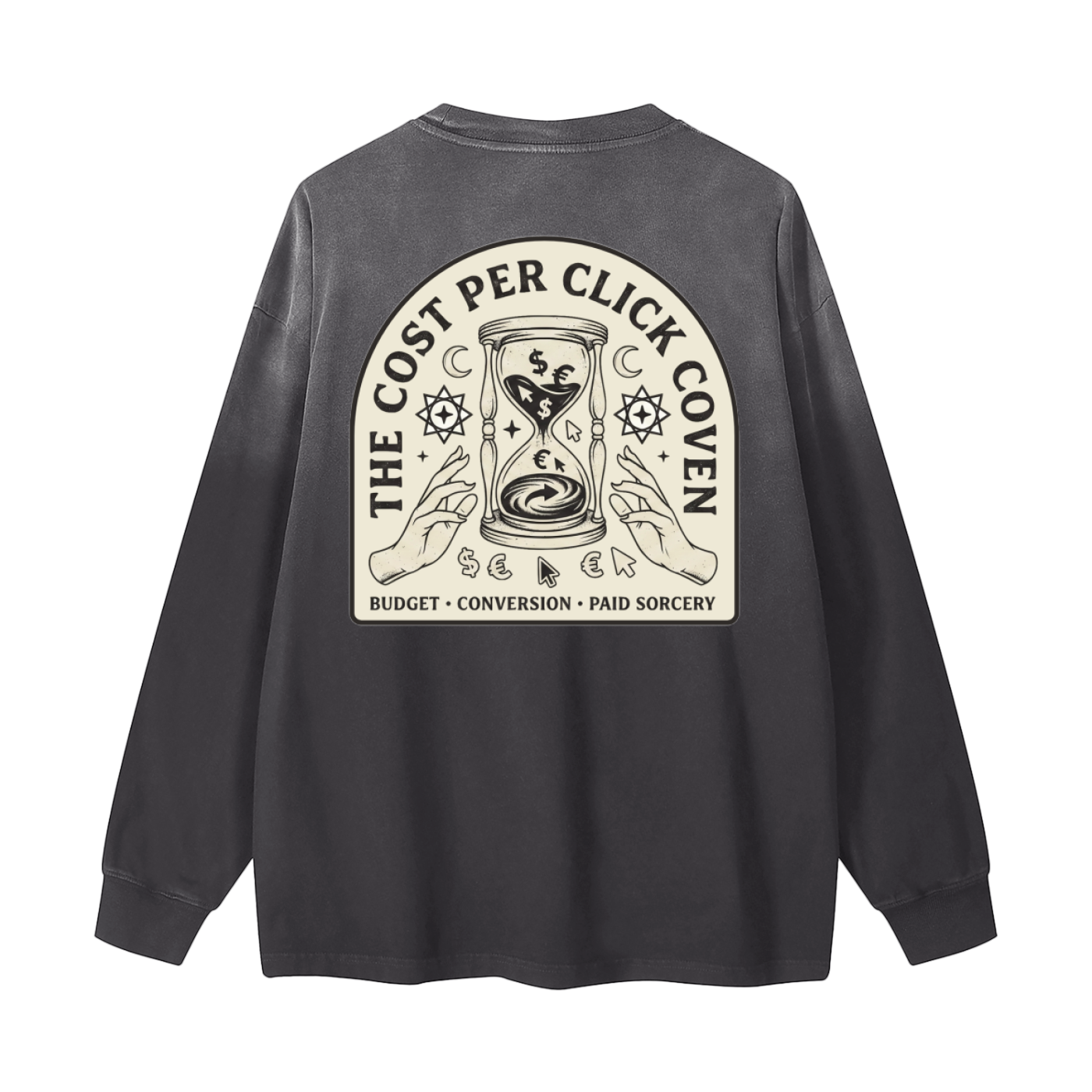 The Cost Per Click Coven | Gradient Washed Long Sleeve T-Shirt