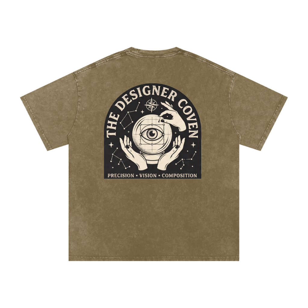 The Designer Coven | Snow Washed Oversized Cotton T-Shirt
