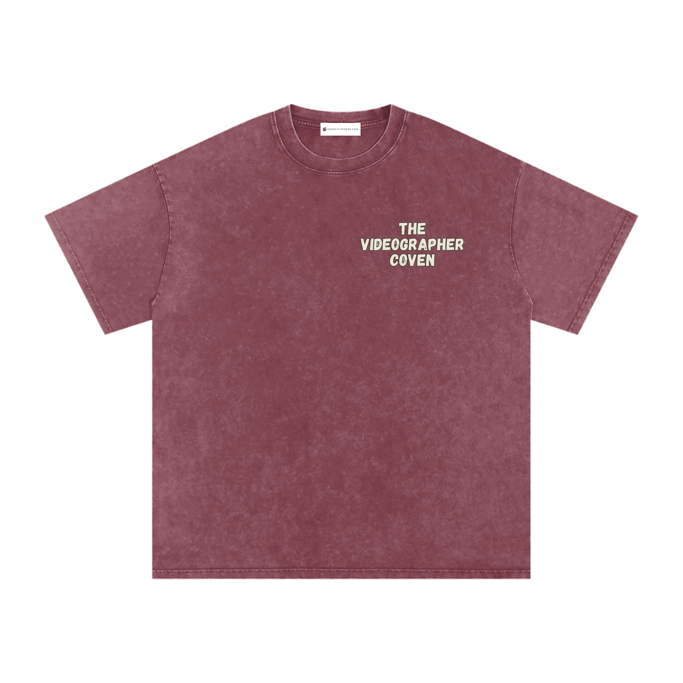 The Videographer Coven | Snow Washed Oversized Cotton T-Shirt