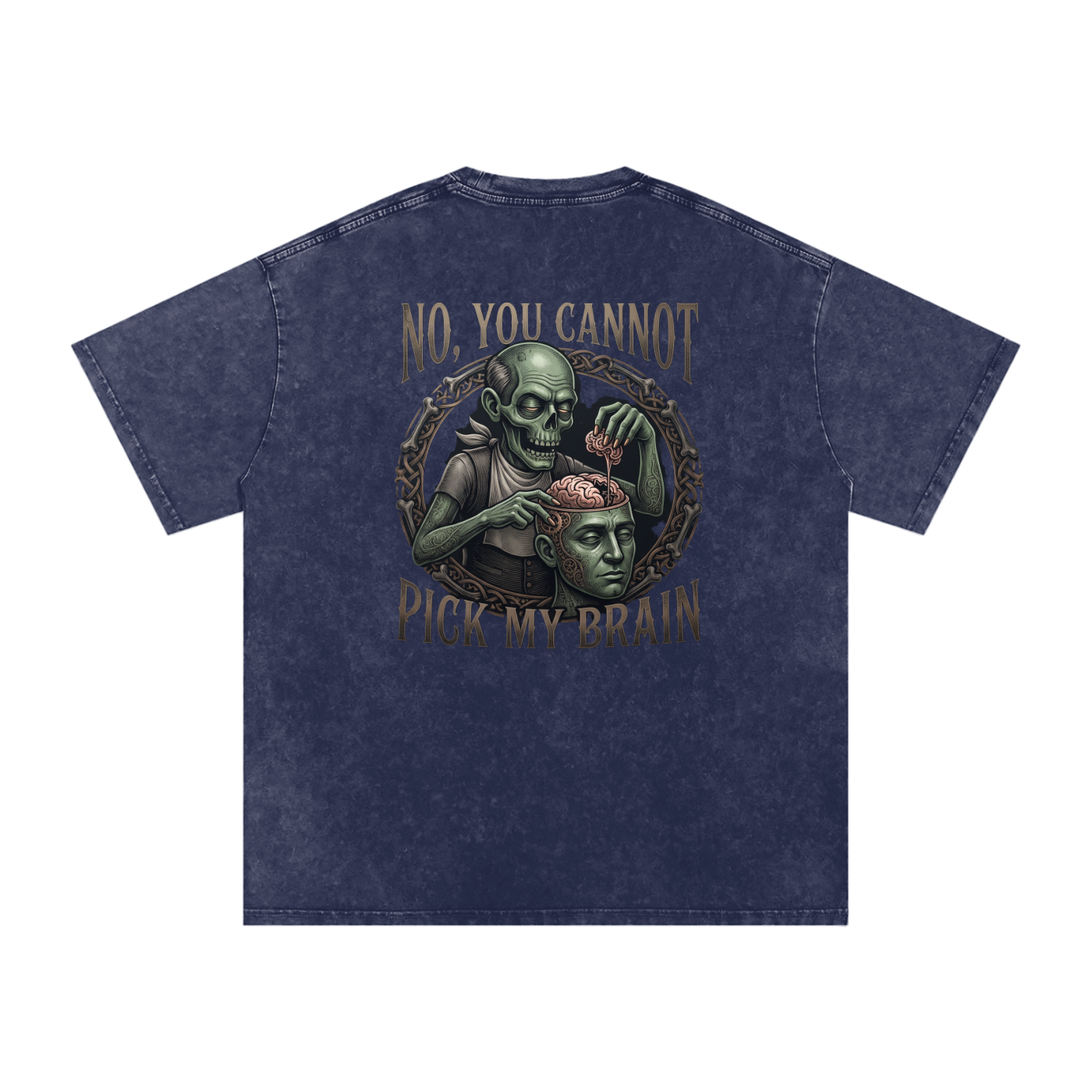 You Cannot Pick My Brain | Snow Washed Oversized Cotton T-Shirt