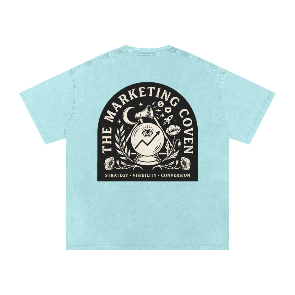 The Marketing Coven | Snow Washed Oversized Cotton T-Shirt