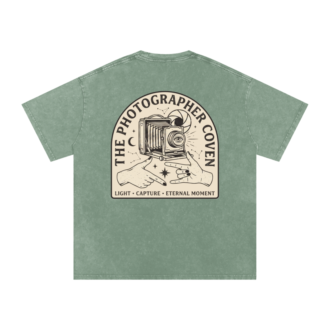 The Photographer Coven | Snow Washed Oversized Cotton T-Shirt