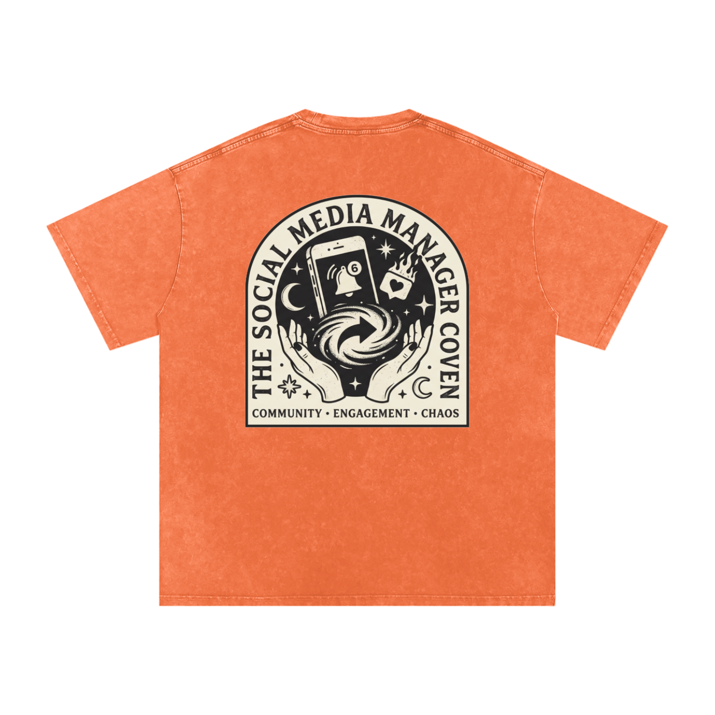 The Social Media Marketing Coven | Snow Washed Oversized Cotton T-Shirt